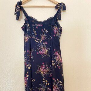 Black Floral Midi